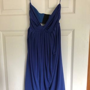 Strapless blue party/club dress